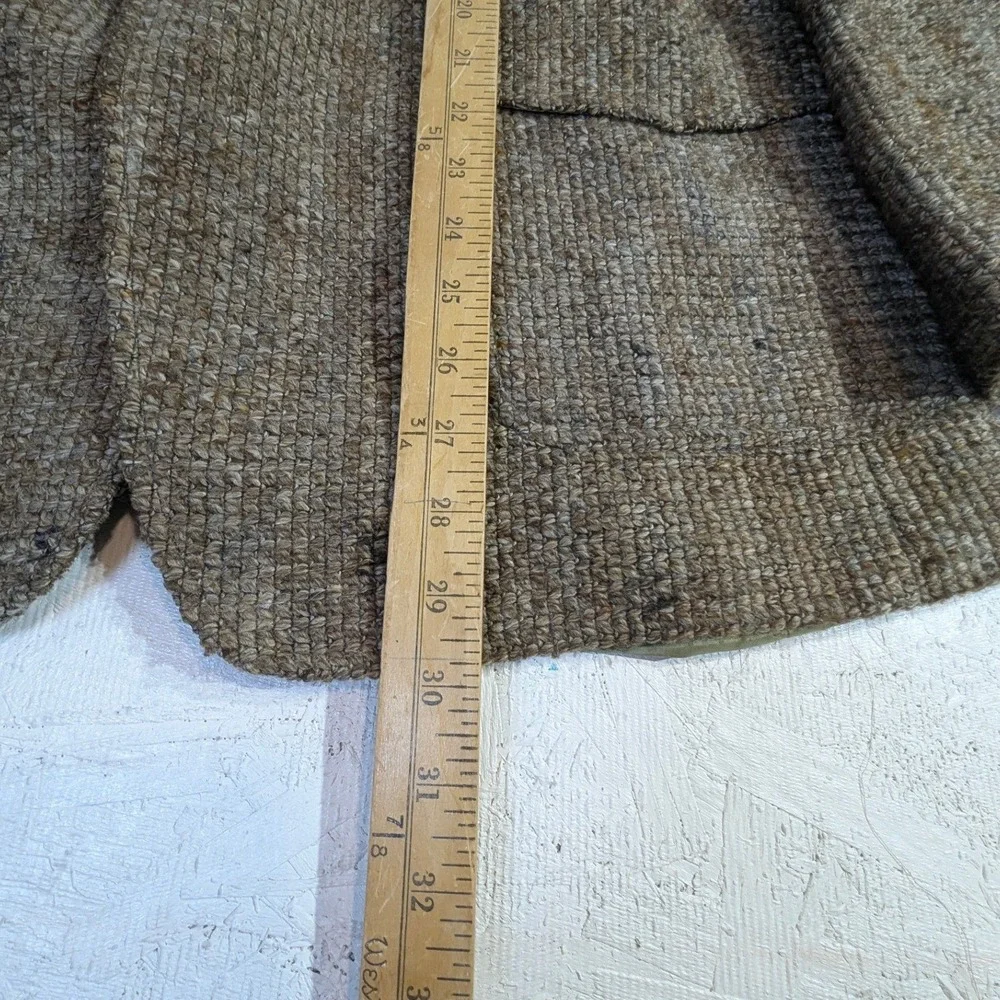 Vintage Johnny Carson Wool‎ Jacket L Brown Tweed Elbow Patches USA